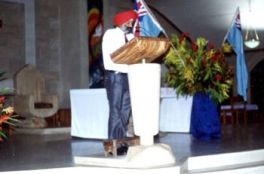 Hardayal Singh at an Interfaith gathering in Fiji