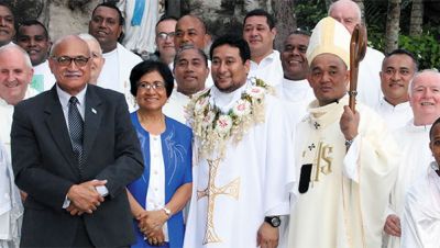 President and Mrs. Konrote with the ordination group